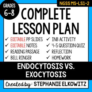 MS-LS1-2 Endocytosis vs. Exocytosis Lesson