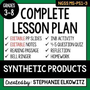 MS-PS1-3 Synthetic Products Lesson