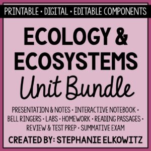 Ecology and Ecosystems Unit Bundle