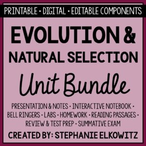 Evolution and Natural Selection Unit Bundle