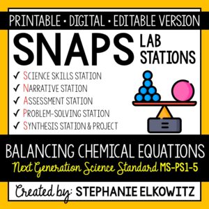 MS-PS1-5 Balancing Chemical Equations Lab