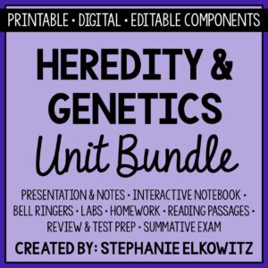 Heredity and Genetics Unit Bundle