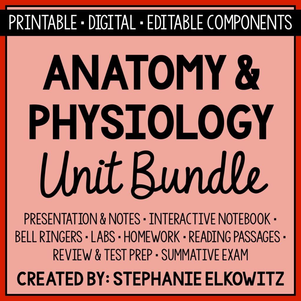 Human Anatomy and Physiology Unit Bundle | Stephanie Elkowitz human-anatomy-and-physiology-unit-bundle-stephanie-elkowitz