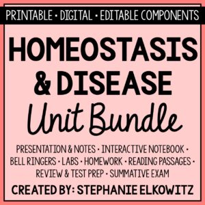 Homeostasis and Disease Unit Bundle