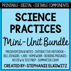Scientific Method and Science Practices Mini Unit Bundle
