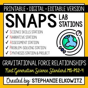 MS-PS2-4 Gravitational Force Relationships Lab