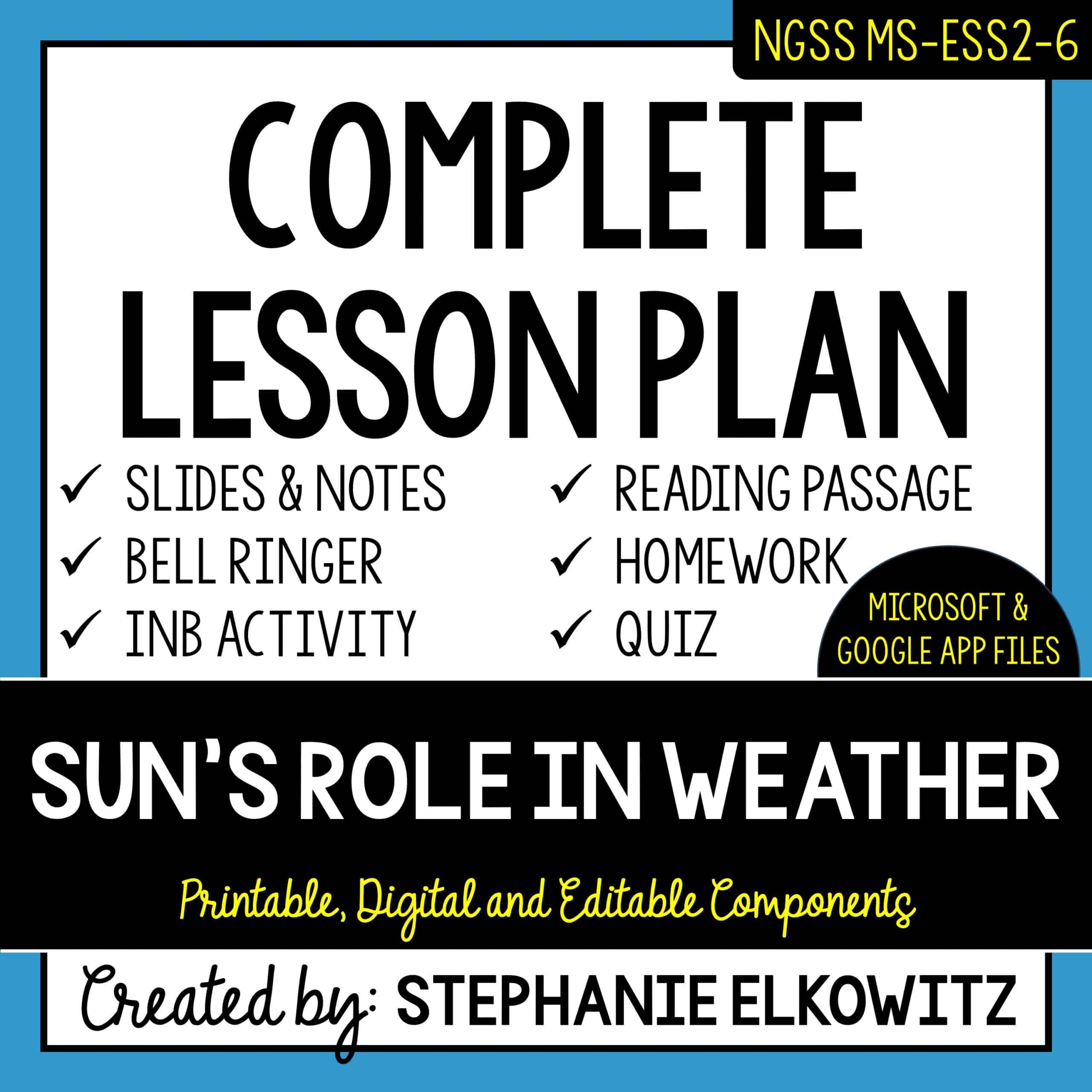 The Sun's Role in Weather Lesson