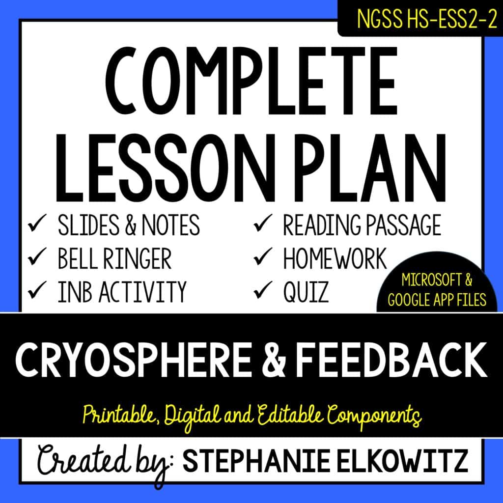 HS-ESS2-2 Cryosphere and Feedback Lesson | Stephanie Elkowitz