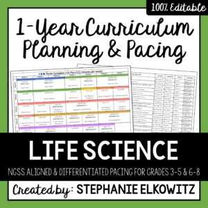 Life Science Biology Curriculum Planning and Pacing Guide