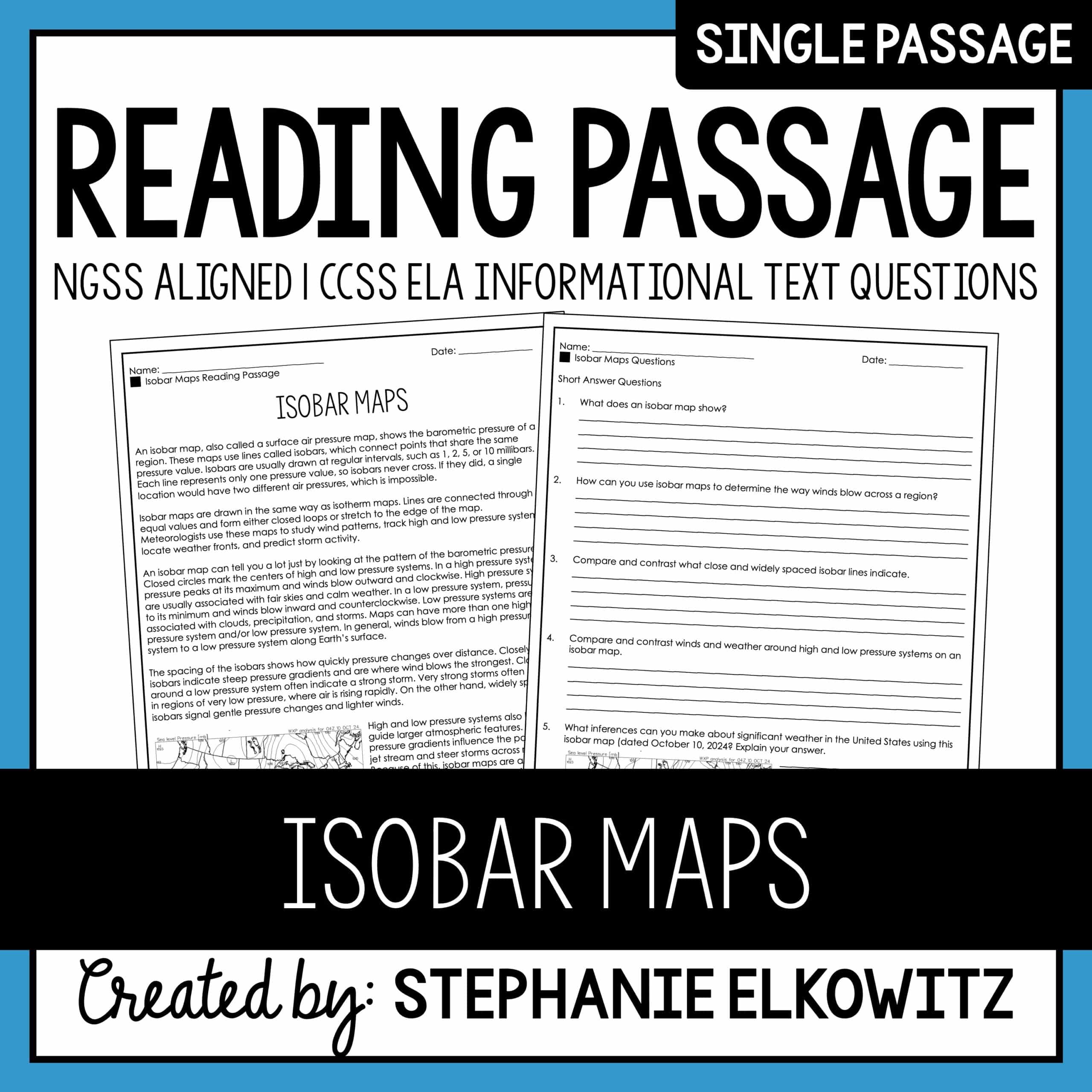 Isobar Maps Reading Passage
