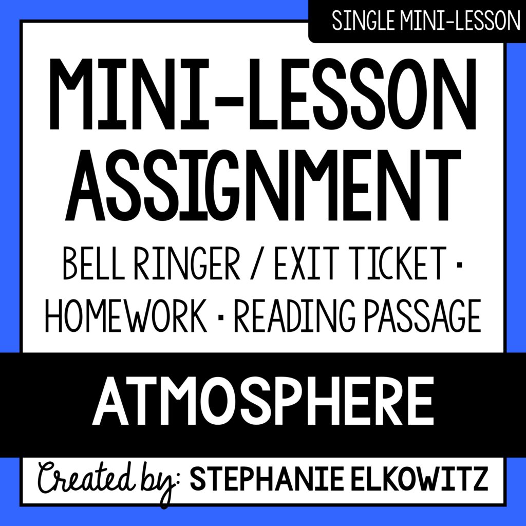 Layers of the Atmosphere Mini Lesson | Sub Plans | Stephanie Elkowitz