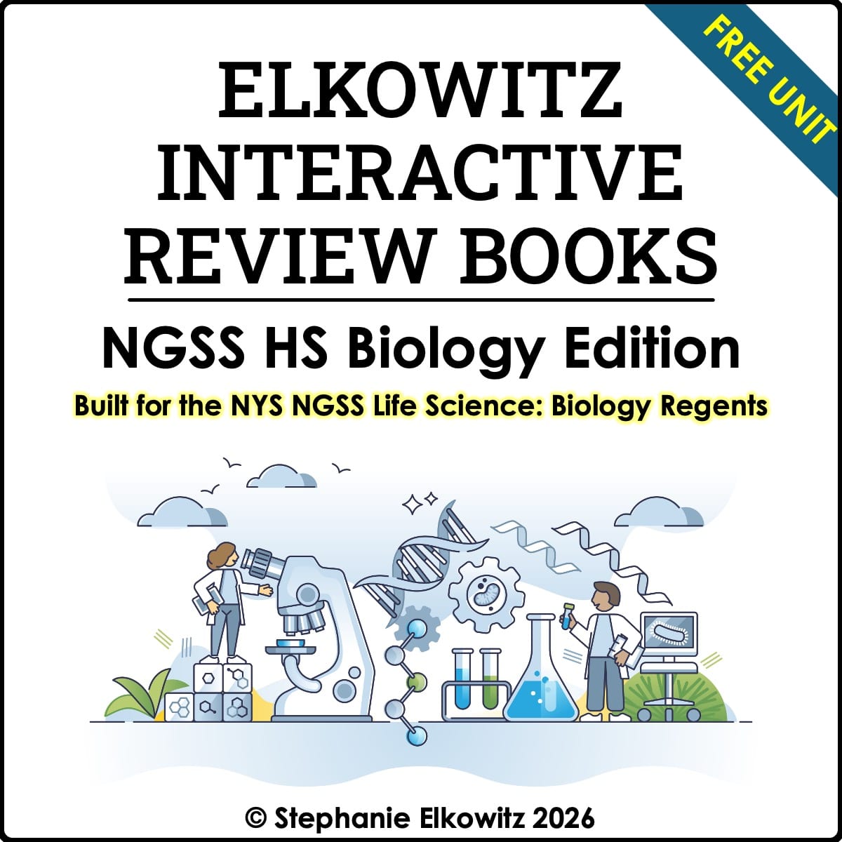 Chemistry of Life | NGSS Biology and NYS Regents Digital Review Book | FREE UNIT