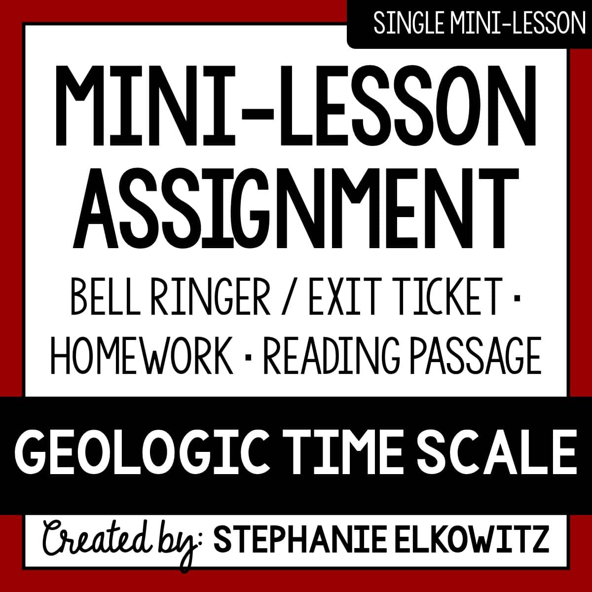 Geologic Time Scale Mini Lesson | Sub Plans