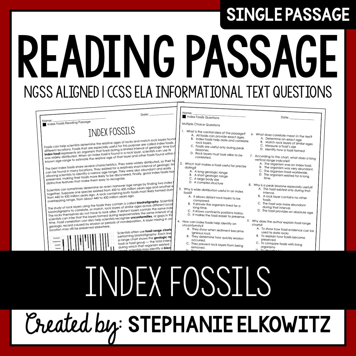 Index Fossils Reading Passage